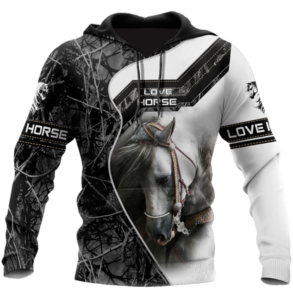 Beautiful White Horse 3D All Over Printed Shirts For Men And Women TR1911202CL