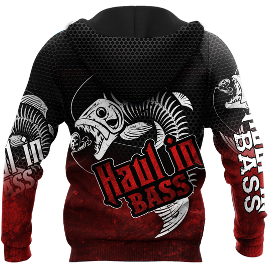 Haul in Bass Fishing Red Reaper 3d print shirts