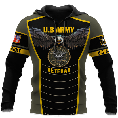 U.S Army veteran Eagle Pride design 3d print shirts Proud Military