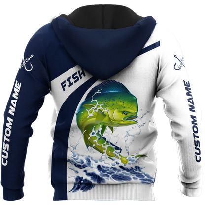 Custom name Mahi-mahi fishing design 3d print shirts