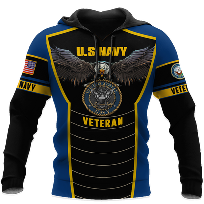 U.S Navy veteran Eagle Pride design 3d print shirts Proud Military