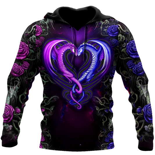 Dragon Beautiful Couples 3D Over Printed Shirt