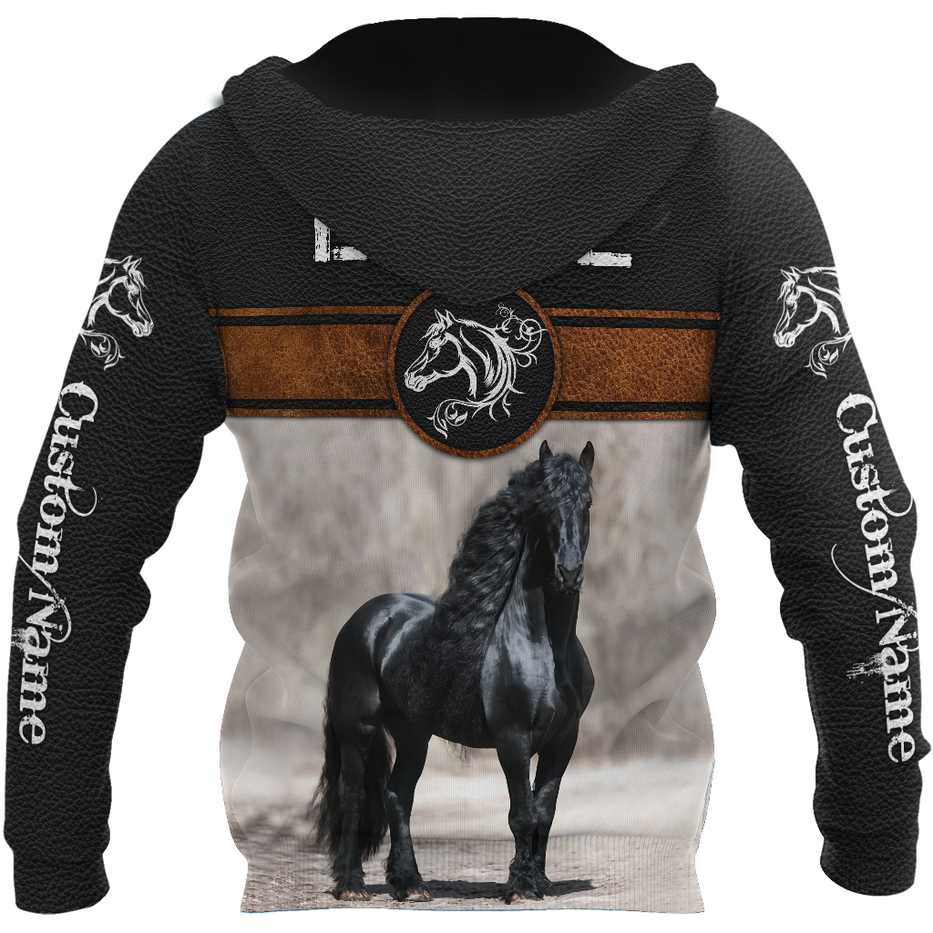 Personalized Name Friesian Horse Lovers 3D All Over Printed Unisex Shirts