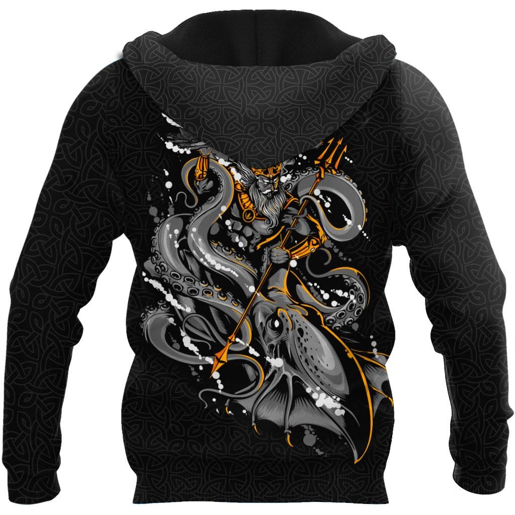 Premium Unisex Hoodie Kraken Octopus And Poseidon ML SN20022101