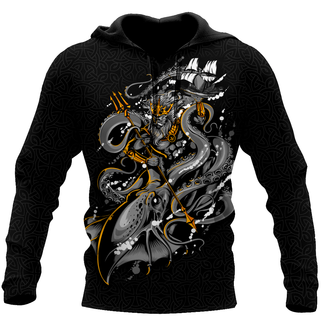 Premium Unisex Hoodie Kraken Octopus And Poseidon ML SN20022101