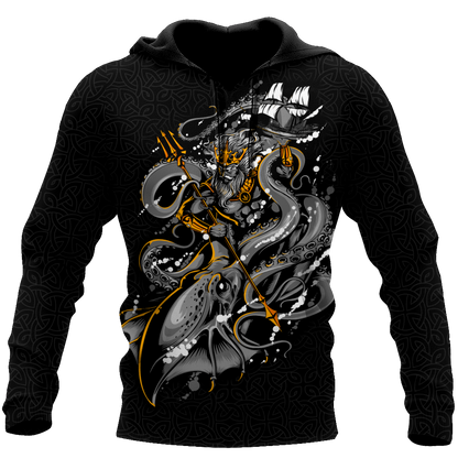 Premium Unisex Hoodie Kraken Octopus And Poseidon ML SN20022101