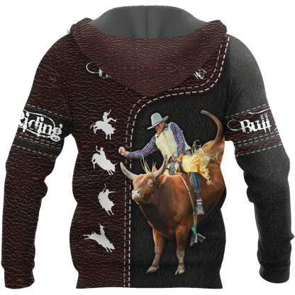 Customize Name Bull Riding 3D All Over Printed Unisex Shirts