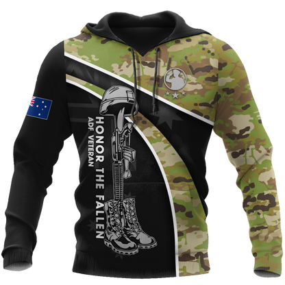 Lest we forget Honor the fallen ADF Veteran 3D print shirts