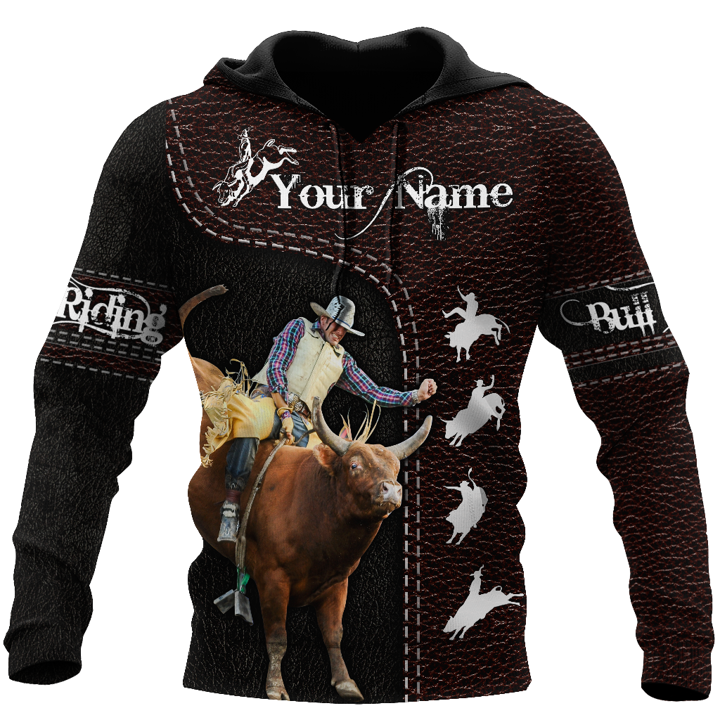 Customize Name Bull Riding 3D All Over Printed Unisex Shirts
