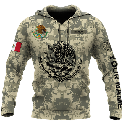 Personalized Mexican Army 3D All Over Printed Hoodies