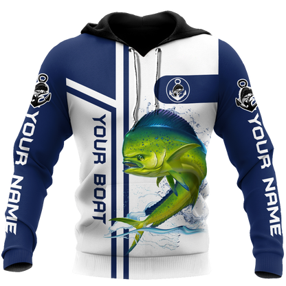Custom name Mahimahi fishing team Catch and Release 3D Design print shirts