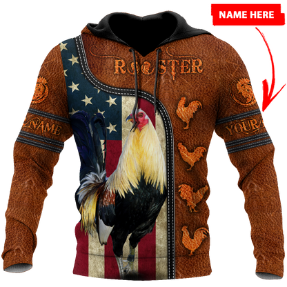 Personalized Rooster 3D Printed Unisex Shirts TN PD20042101