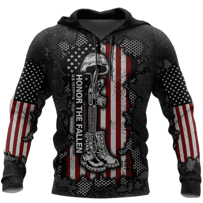 US Veteran never go away 3d printed shirts Proud Military