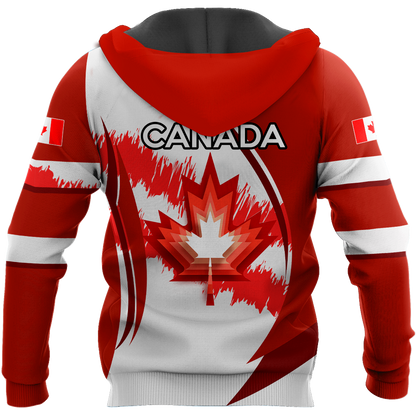 Canada Day No23 Personalized Maple Leaf Pullover Premium Unisex Hoodie