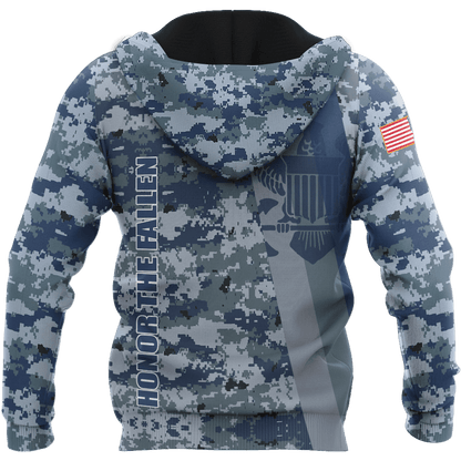 Custom name US Navy Veteran Camo 3d printed shirts Proud Military