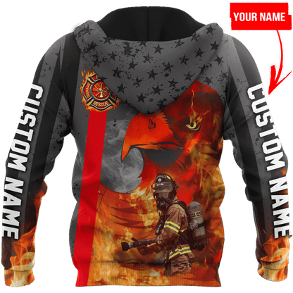 Customize Name Firefighter 3D All Over Printed Unisex Shirts