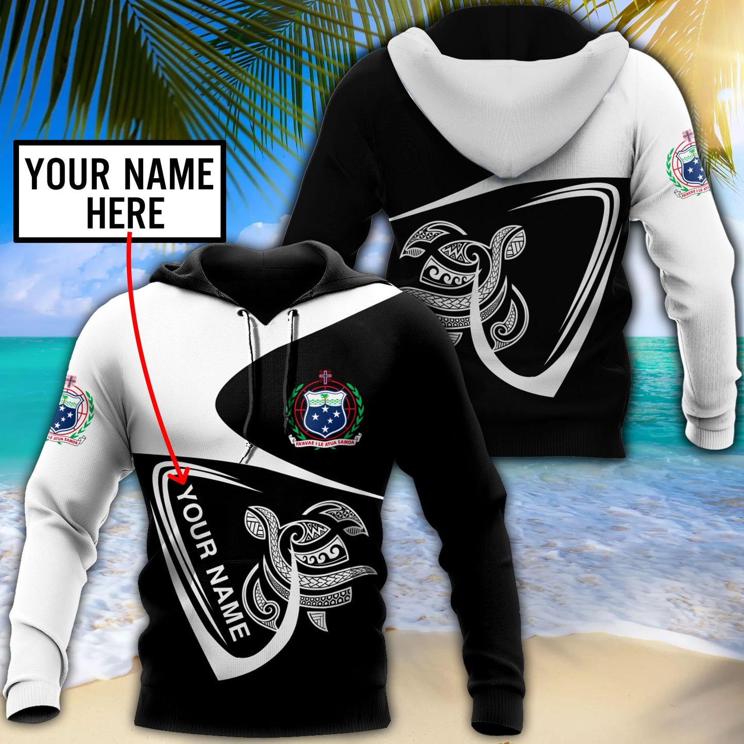 Premium Unisex Hoodie Polynesian Samoa Custom Name ML