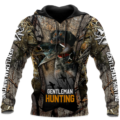 Hunting Dog 3D Over Printed Unisex Deluxe Hoodie ML