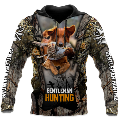 Hunting Dog 3D Over Printed Unisex Deluxe Hoodie ML