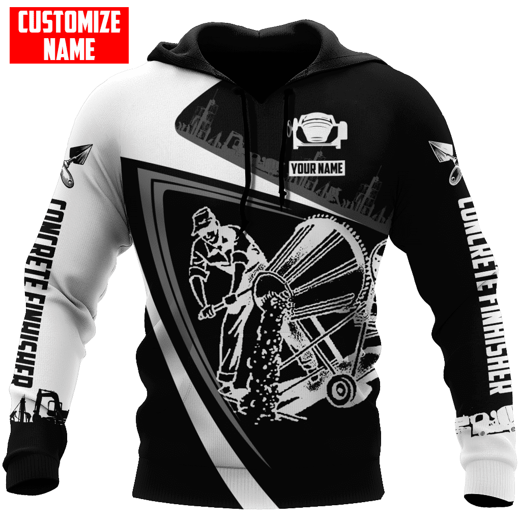Customized Name Mixer Concrete Finisher 3D All Over Printed Unisex Shirts