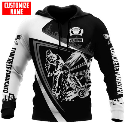 Customized Name Mixer Concrete Finisher 3D All Over Printed Unisex Shirts