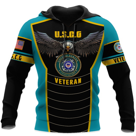 U.S Coast Guard veteran Eagle Pride design 3d print shirts Proud Military