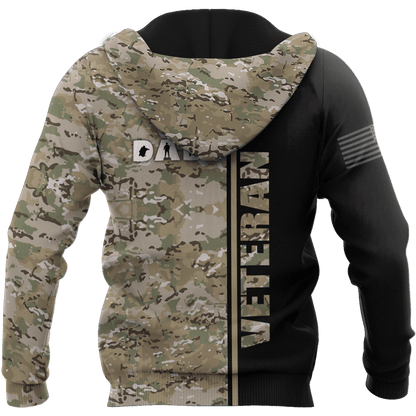 US Veteran Dad Camo 3d printed shirts Proud Military