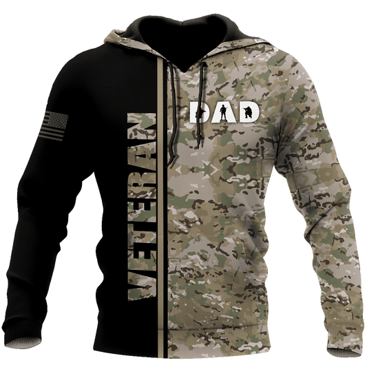 US Veteran Dad Camo 3d printed shirts Proud Military