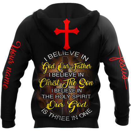Premium Christian Jesus Personalized Name 3D All Over Printed For Men Shirts - Amaze Style™-Apparel