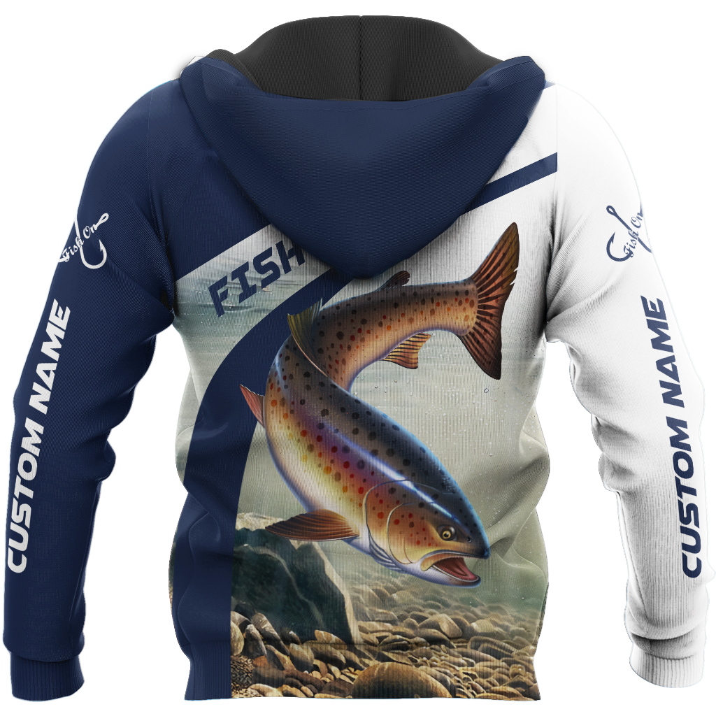 Custom name Trout-Salmon fishing design 3d print shirts