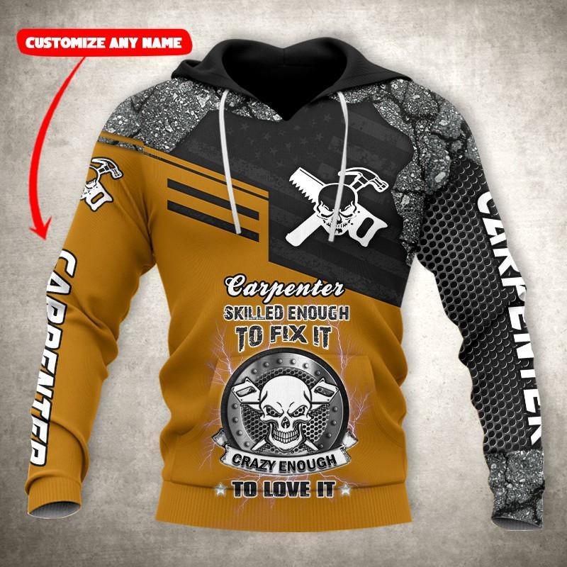 Premium Carpenter Custom Name 3D All Over Printed Unisex Shirts