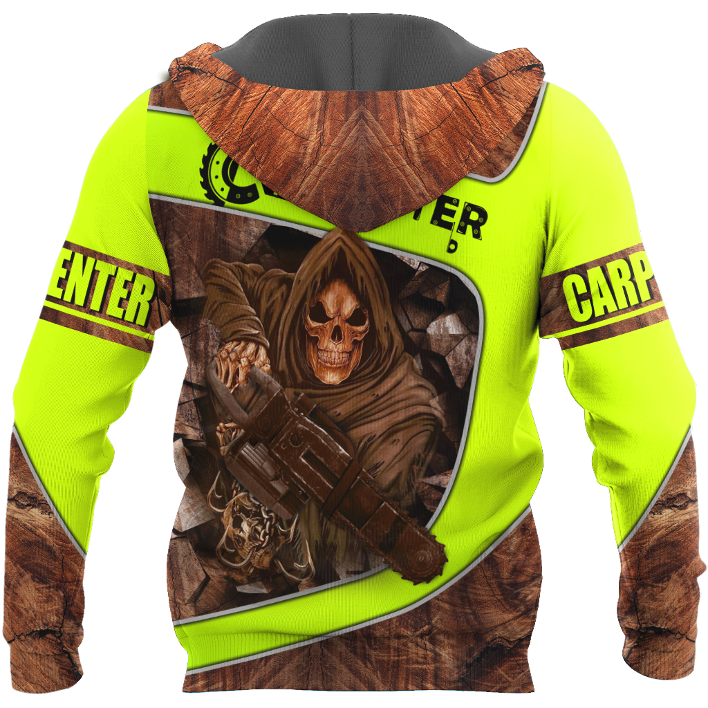 Personalized Name Carpenter 3D All Over Printed Unisex Shirts Wood Pattern