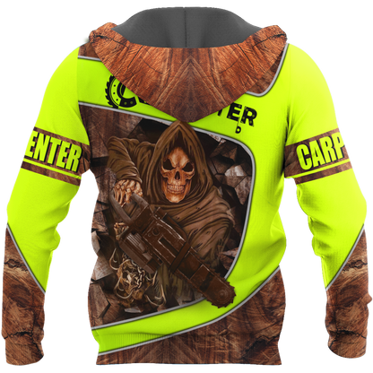 Personalized Name Carpenter 3D All Over Printed Unisex Shirts Wood Pattern