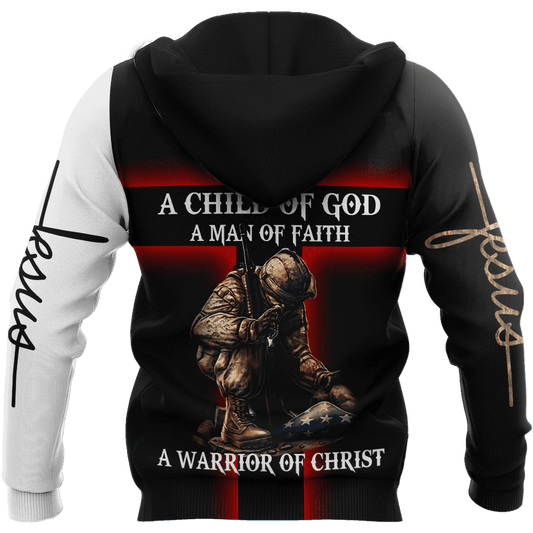 Jesus Christ Veteran 3D Printed Hoodie, T-Shirt for Men and Women