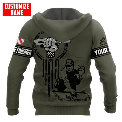 US Concrete Finisher Tool Pride Custom name 3D Printed Shirts