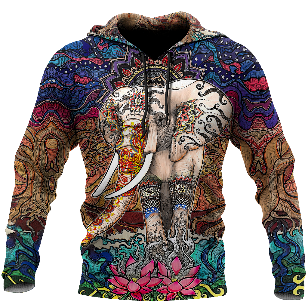Mandala 3D All Over Printed Unisex Shirts Mandala Elephant