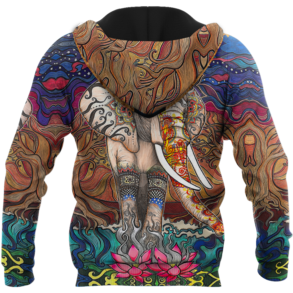 Mandala 3D All Over Printed Unisex Shirts Mandala Elephant