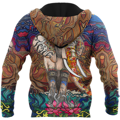 Mandala 3D All Over Printed Unisex Shirts Mandala Elephant