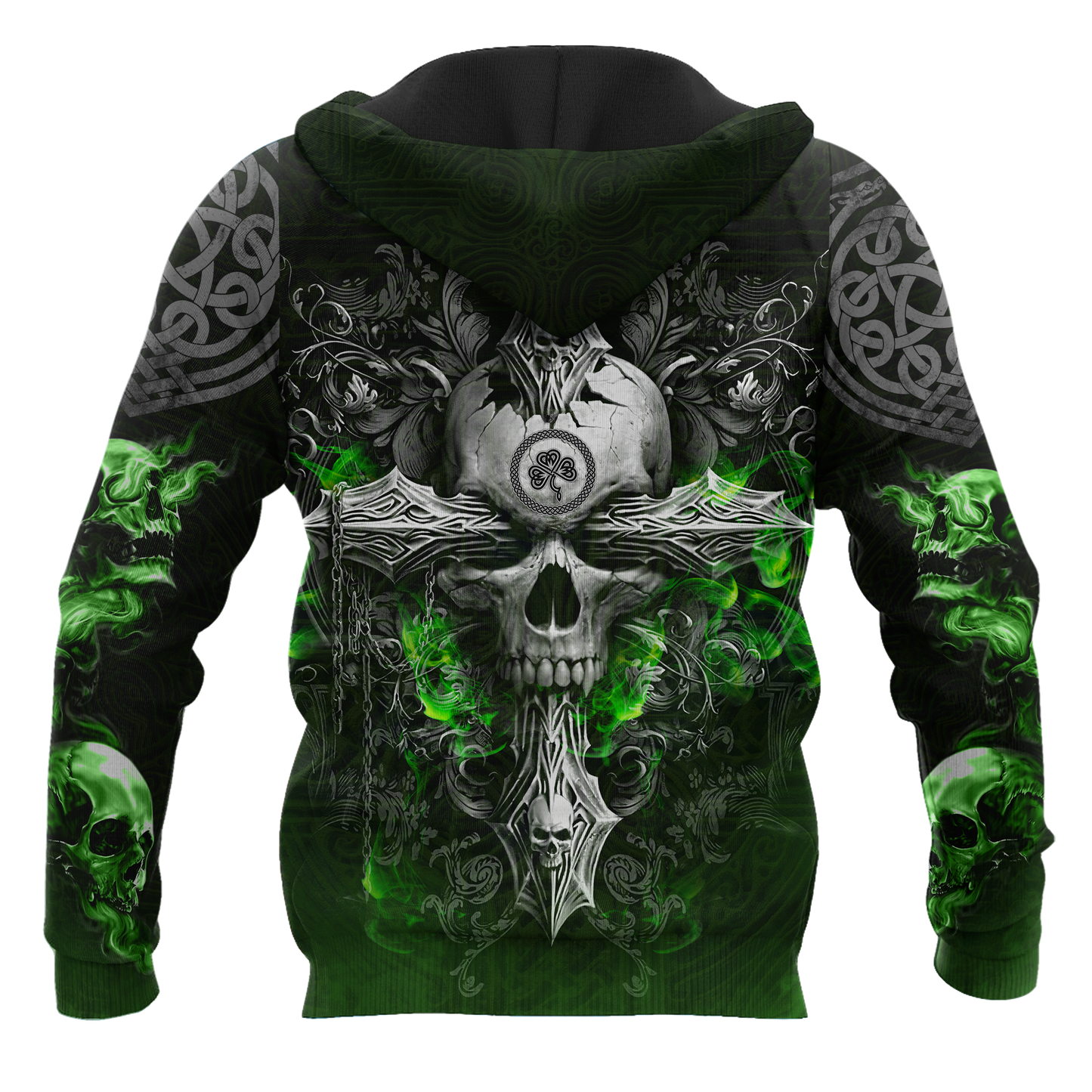 Irish Skull 3D All Over Printed Shirts For Men and Women