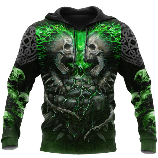 Irish Skull 3D All Over Printed Shirts For Men and Women