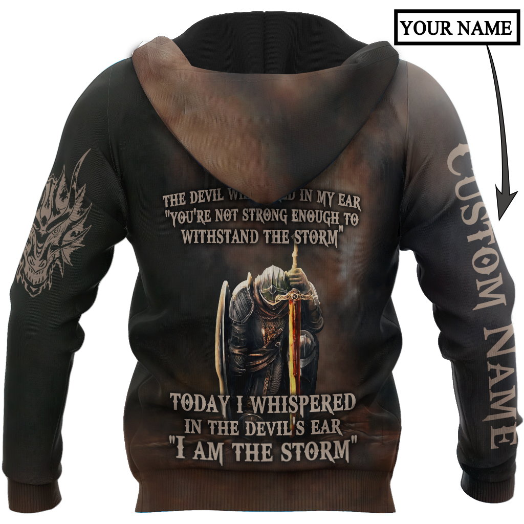 Dragon Knight Templar God Today I Whispered 3D Hoodie Shirt For Men And Women Custom Name Ver2