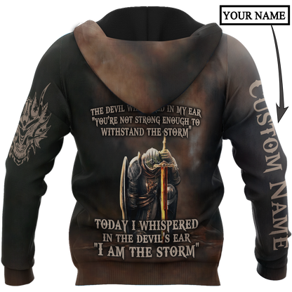 Dragon Knight Templar God Today I Whispered 3D Hoodie Shirt For Men And Women Custom Name Ver2