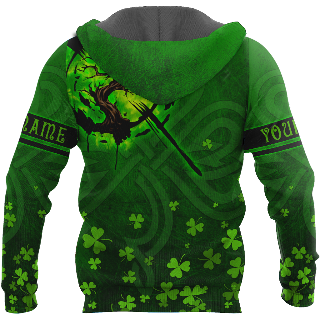 Premium Unisex Hoodie Irish St.Patrick Custom Name Tree Of Life ML