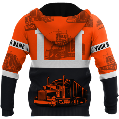 Premium Trucker Personalized Name 3D All Over Printed Unisex Shirts