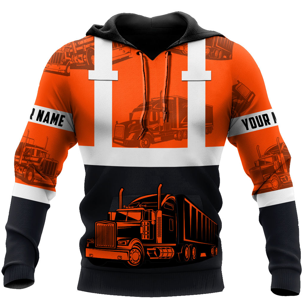 Premium Trucker Personalized Name 3D All Over Printed Unisex Shirts