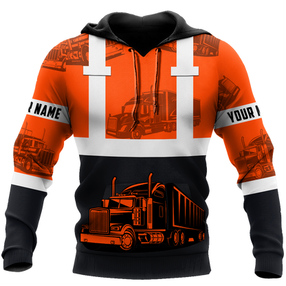 Premium Trucker Personalized Name 3D All Over Printed Unisex Shirts
