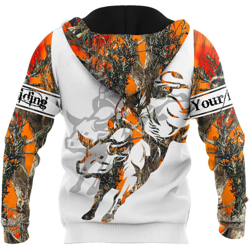Personalized Name Bull Riding 3D All Over Printed Unisex Shirts Tattoo Ver 3