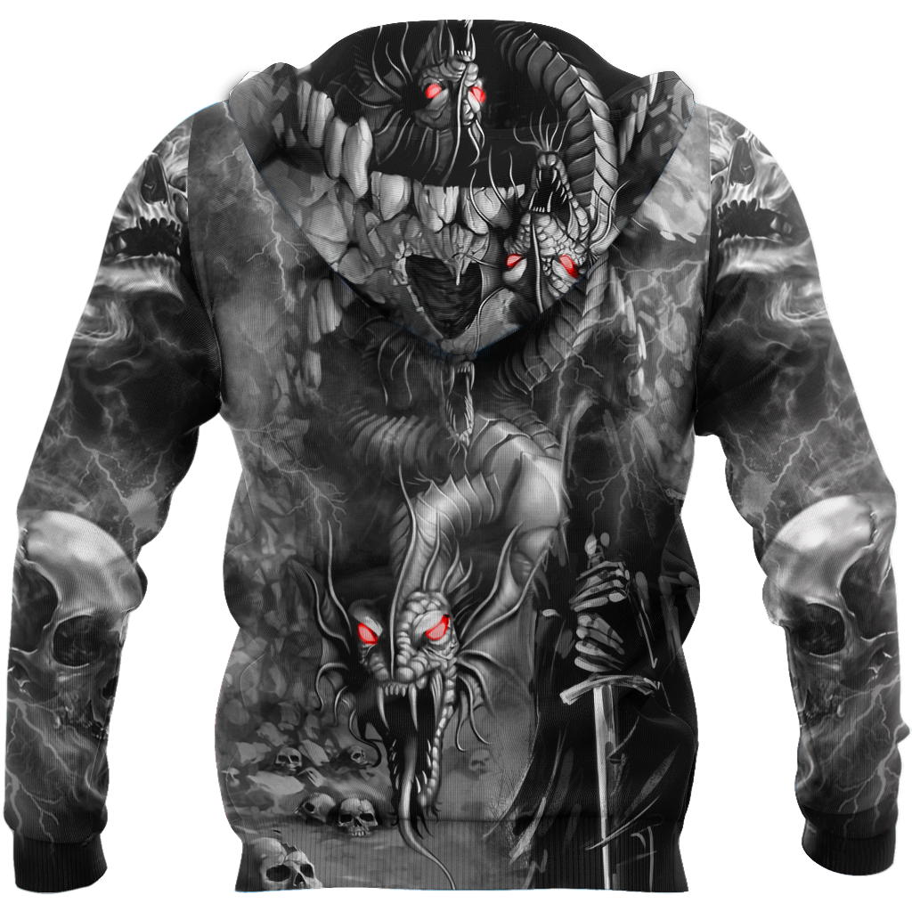 Premium All Over Printed Dragon Skull Shirts MEI