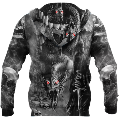 Premium All Over Printed Dragon Skull Shirts MEI