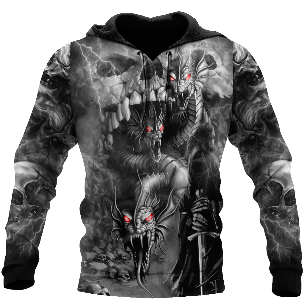 Premium All Over Printed Dragon Skull Shirts MEI